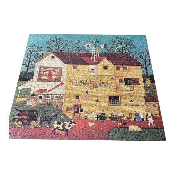 Vintage Charles Wysocki Americana Puzzle 1000 pc Veterinary Surgeon COMPLETE - Picture 3 of 8
